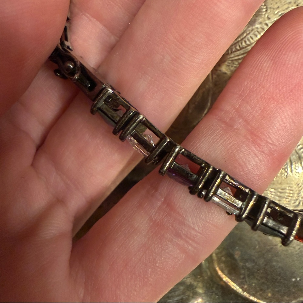 Kurt Geiger Checkerboard Tennis Necklace - Picture 5 of 5